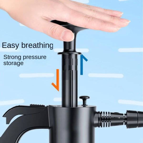 2L Hand Pump Foam Sprayer - Multi-Function Car Wash Spray Bottle with 3 Nozzle Types | High-Pressure Snow Foam Cannon for Car & Window Cleaning - Image 3