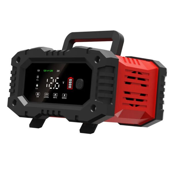12V/24V Fully Automatic Battery Charger - 7-Stage Smart Car Charger with Pulse Repair AGM, Gel, Wet, LiFePO4, Lead Acid Batteries & Safety Protection, Microprocessor-Controlled Charging - Image 4