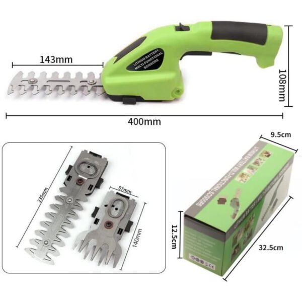 Cordless Grass Shear & Electric Hedge Trimmer 2 in 1 Handheld Hedge Trimmer 3.6V Electric Grass Cutter Rechargeable Battery - Image 5
