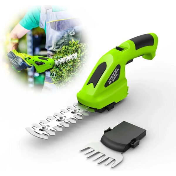 Cordless Grass Shear & Electric Hedge Trimmer 2 in 1 Handheld Hedge Trimmer 3.6V Electric Grass Cutter Rechargeable Battery - Image 7