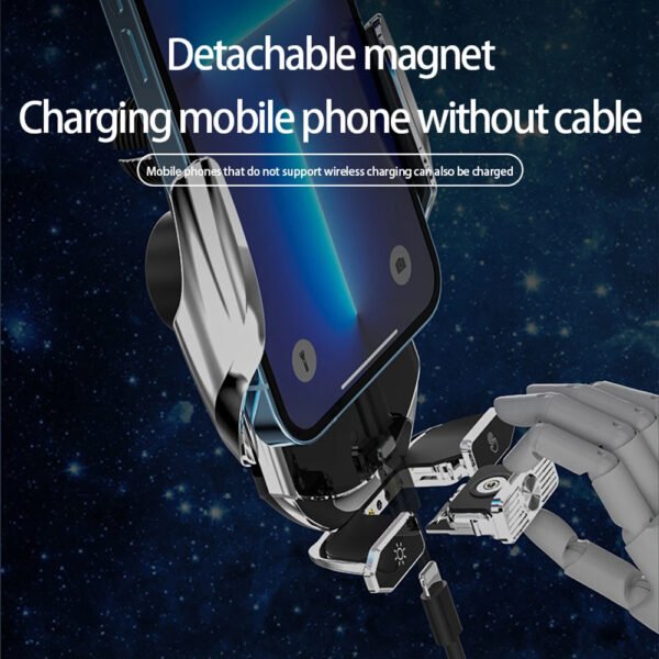 50W Wireless Car Phone Magnetic Charger & Holder/Mount for Samsung S24, S23, S22, iPhone 16, 15, 14, 13, 12 Pro Max | Auto-Clamping, Fast Charging Air Vent Mount | Qi-Compatible - Image 6